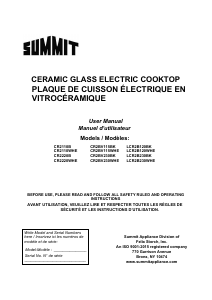 Manual Summit CR2220WHE Hob