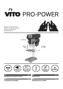 Manual de uso Vito VIMFC500A Taladro de columna