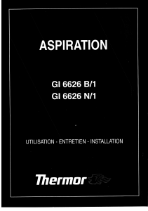 Mode d’emploi Thermor GI 6626 B/1 Hotte aspirante