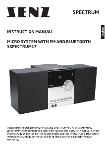 Manual Senz Spectrum Stereo-set