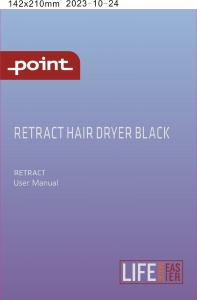 Manual Point RETRACT Hair Dryer