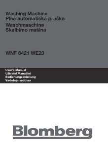 Manual Blomberg WNF 6421 WE20 Washing Machine