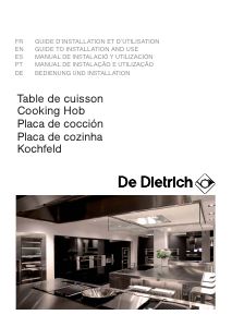 Mode d’emploi De Dietrich DTI1043XE Table de cuisson