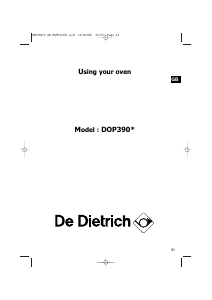 Manual De Dietrich DOP390WE1 Oven