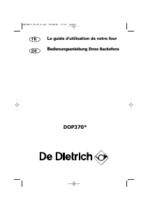 Bedienungsanleitung De Dietrich DOP370XH1 Backofen