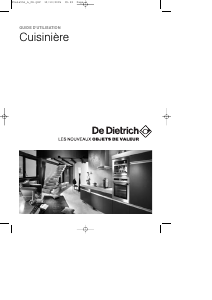 Mode d’emploi De Dietrich DCG440WE1 Cuisinière