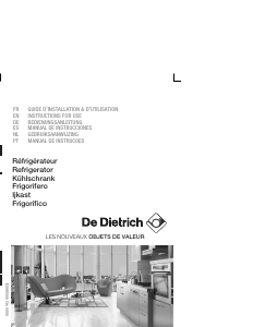 Bedienungsanleitung De Dietrich DRH620JE Kühlschrank