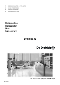 Mode d’emploi De Dietrich DRS920JE Réfrigérateur