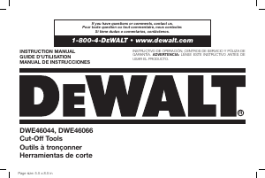 Manual DeWalt DWE46044 Cut Off Saw