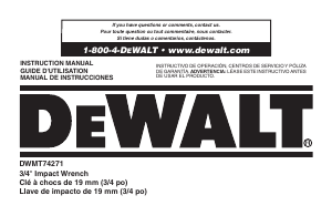 Manual de uso DeWalt DWMT74271 Llave de impacto