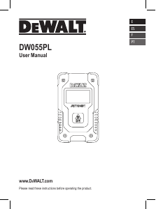 Manual DeWalt DW055PL Medidor de distâncias a laser