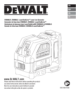 Manual DeWalt DW088LR Nível laser de linha