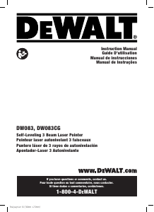 Manual DeWalt DW083CG Nível laser de linha