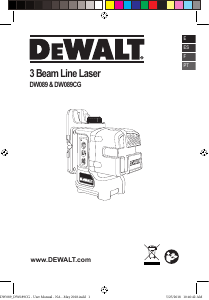 Manual DeWalt DW089CG Nível laser de linha
