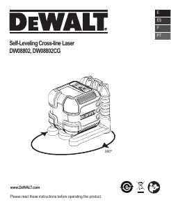 Manual DeWalt DW08802 Nível laser de linha