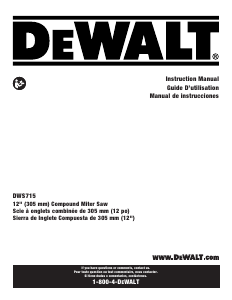 Handleiding DeWalt DWS715 Verstekzaag