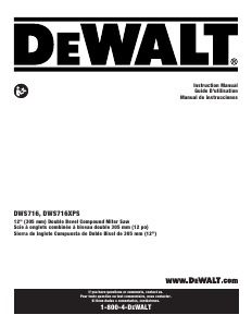 Manual DeWalt DWS716XPS Mitre Saw
