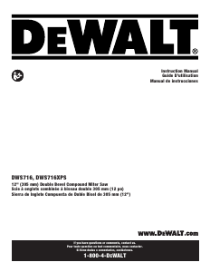 Mode d’emploi DeWalt DWS716 Scie à onglet