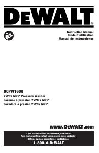 Manual de uso DeWalt DCPW1600Y2 Limpiadora de alta presión