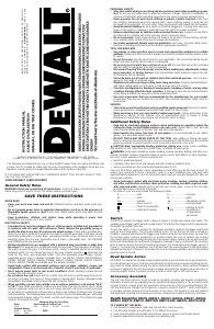 Manual DeWalt DW252 Screw Driver