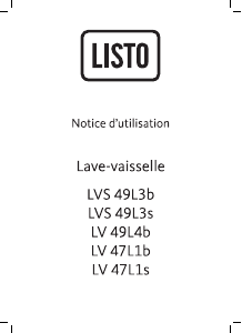 Mode d’emploi Listo LV 47L1s Lave-vaisselle