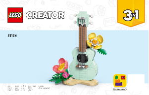 Manual Lego set 31156 Creator Tropical ukulele