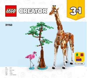 Kullanım kılavuzu Lego set 31150 Ceator Vahşi Safari Hayvanları