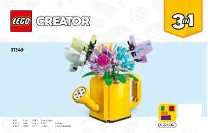 Bedienungsanleitung Lego set 31149 Ceator Gießkanne mit Blumen
