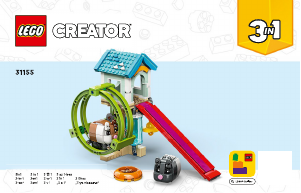 Manual Lego set 31155 Creator Hamster wheel