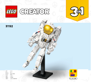 Bedienungsanleitung Lego set 31152 Ceator Astronaut im Weltraum