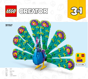 Manual Lego set 31157 Creator Exotic peacock