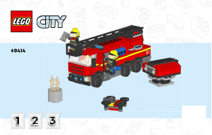 Handleiding Lego set 60414 City Brandweerkazerne en brandweerauto