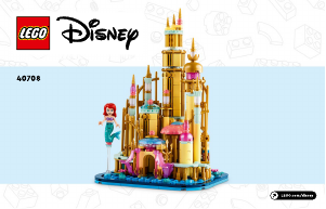 Manuale Lego set 40708 Disney Mini-castello di Disney Ariel