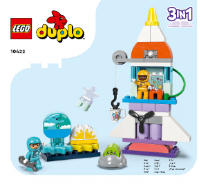 Manuale Lego set 10422 Duplo Avventura dello Space Shuttle 3 in 1