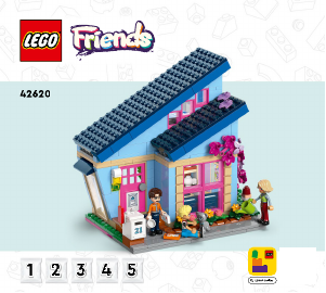 Bedienungsanleitung Lego set 42620 Friends Ollys und Paisleys Familien Haus