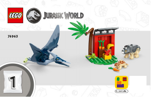 Manual Lego set 76963 Jurassic World Baby dinosaur rescue center