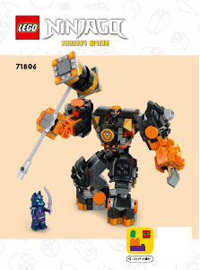 Rokasgrāmata Lego set 71806 Ninjago Cole Zemes stihijas robots