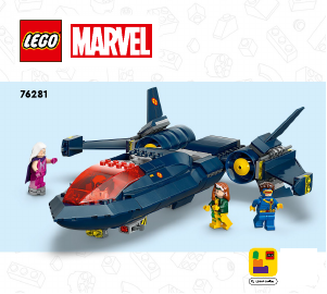 Manual Lego set 76281 Super Heroes X-Men X-Jet