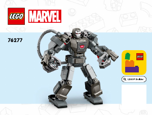 Handleiding Lego set 76277 Super Heroes War Machine mechapantser