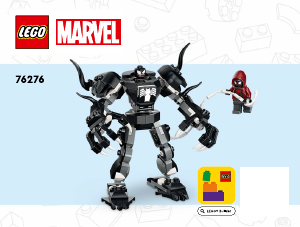 Manual Lego set 76276 Super Heroes Venom mech armor vs. Miles Morales