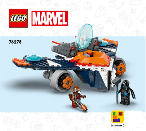 Kullanım kılavuzu Lego set 76278 Super Heroes Rocketin Warbird Aracı Ronan’a Karşı