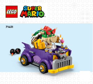 Manual Lego set 71431 Super Mario Bowsers muscle car expansion set