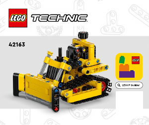 Kullanım kılavuzu Lego set 42163 Technic Ağır İş Buldozeri