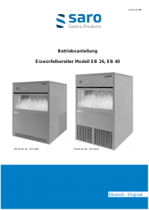 Bedienungsanleitung Saro EB 40 Ice Eiswürfelbereiter