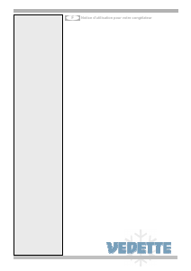 Mode d’emploi Vedette CCN20C Congélateur