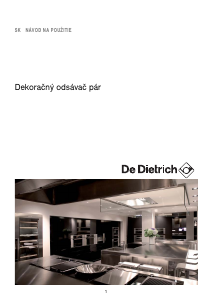 Návod De Dietrich DHD1109XC Digestor