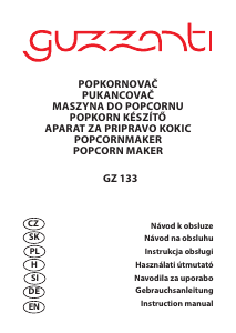 Handleiding Guzzanti GZ 133 Popcornmachine