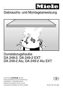 Bedienungsanleitung Miele DA 249-2 EXT Dunstabzugshaube