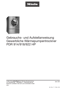 Bedienungsanleitung Miele PDR 914 HP Trockner