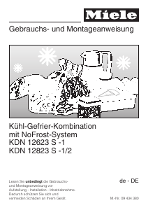 Bedienungsanleitung Miele KDN 12623 S-1 Kühl-gefrierkombination
